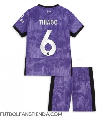 Liverpool Thiago Alcantara #6 Tercera Equipación Niños 2023-24 Manga Corta (+ Pantalones cortos)